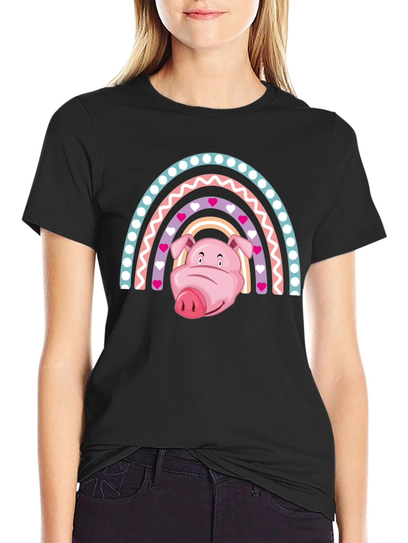 Rainbow Pig Graphic Tee