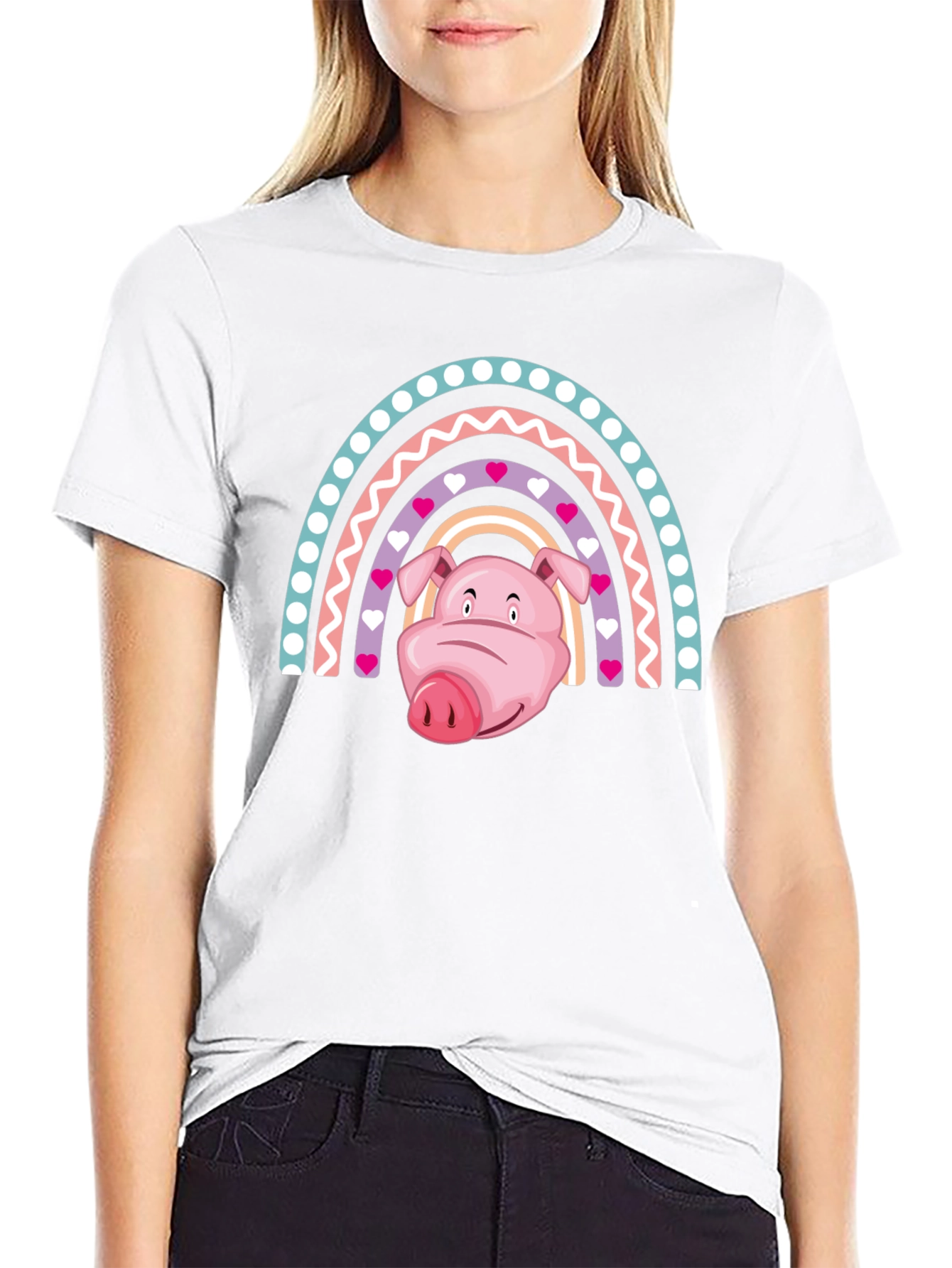 Rainbow Pig Graphic Tee