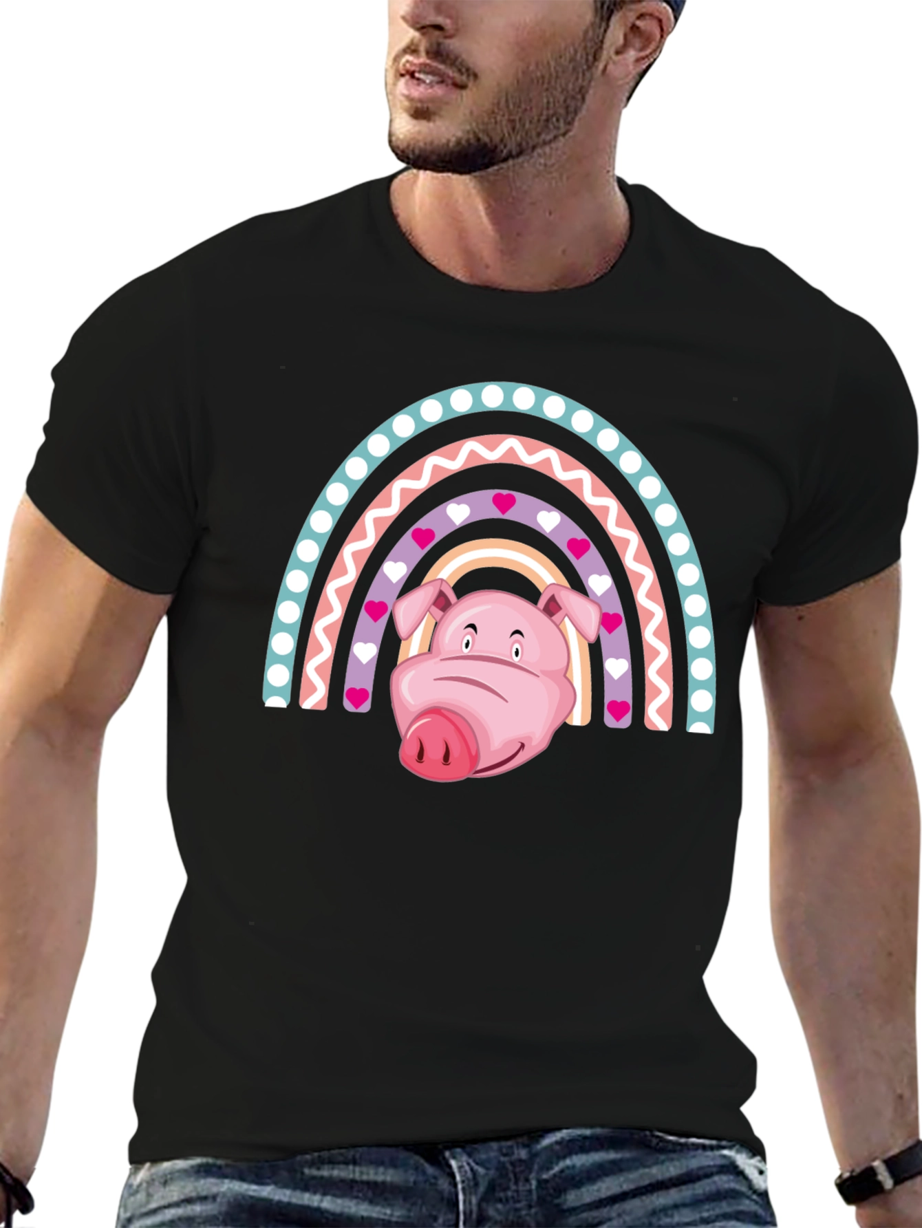 Rainbow Pig Graphic Tee