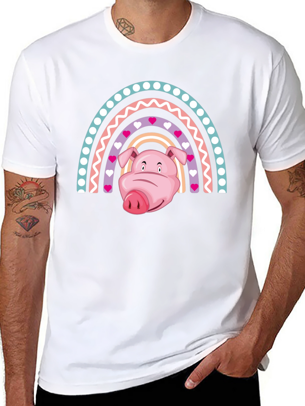 Rainbow Pig Graphic Tee