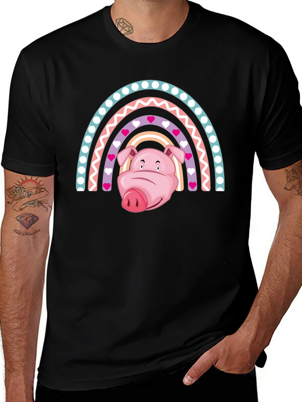 Rainbow Pig Graphic Tee