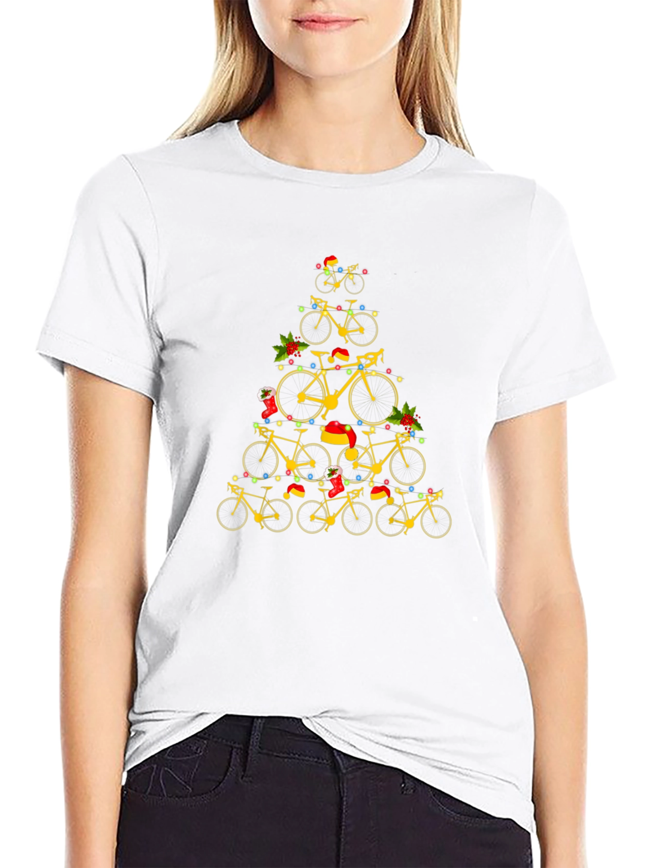 Bicycle Christmas Tree Graphic Tee