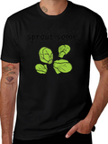 Sprout Some T-Shirt -  Black Cotton Humorous Design