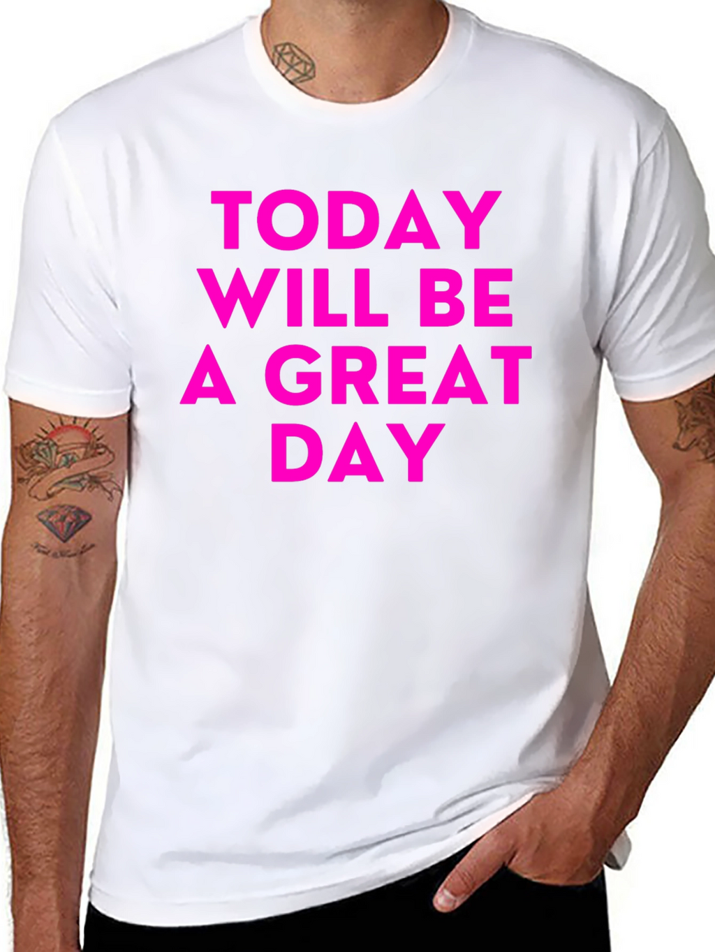 Inspirational Great Day Black T-Shirt