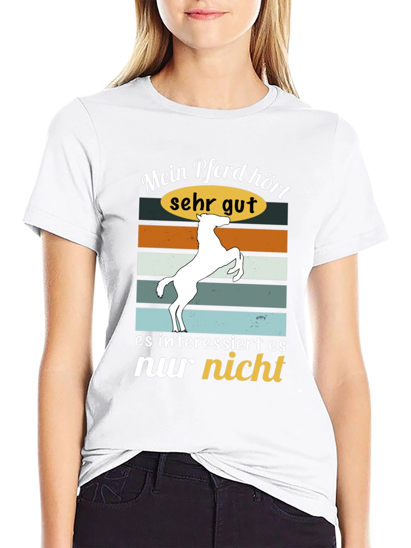 Funny Horse T-Shirt - Mein Pferd hört sehr gut