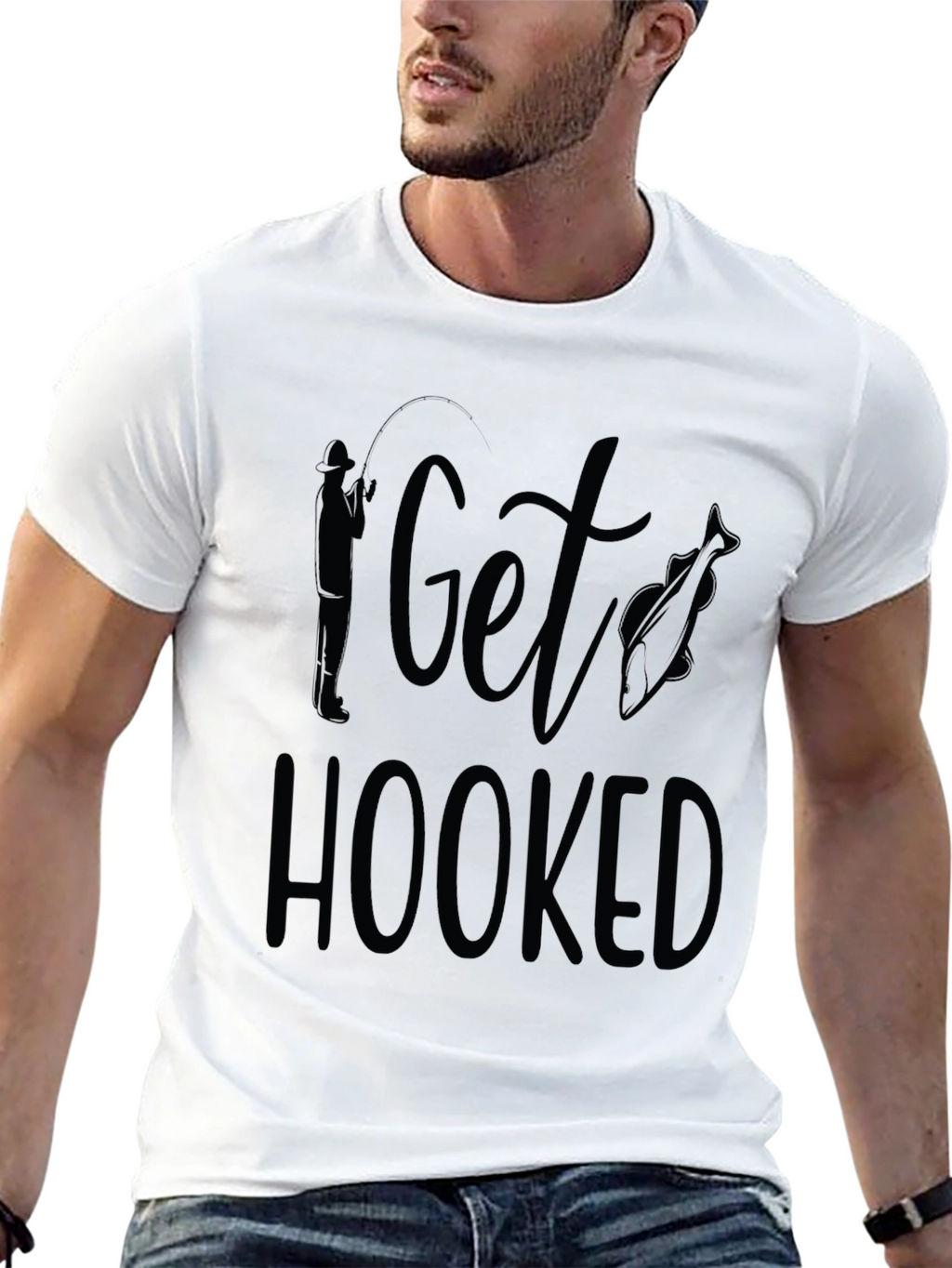 Get Hooked Fishing T-Shirt - Angler Tee