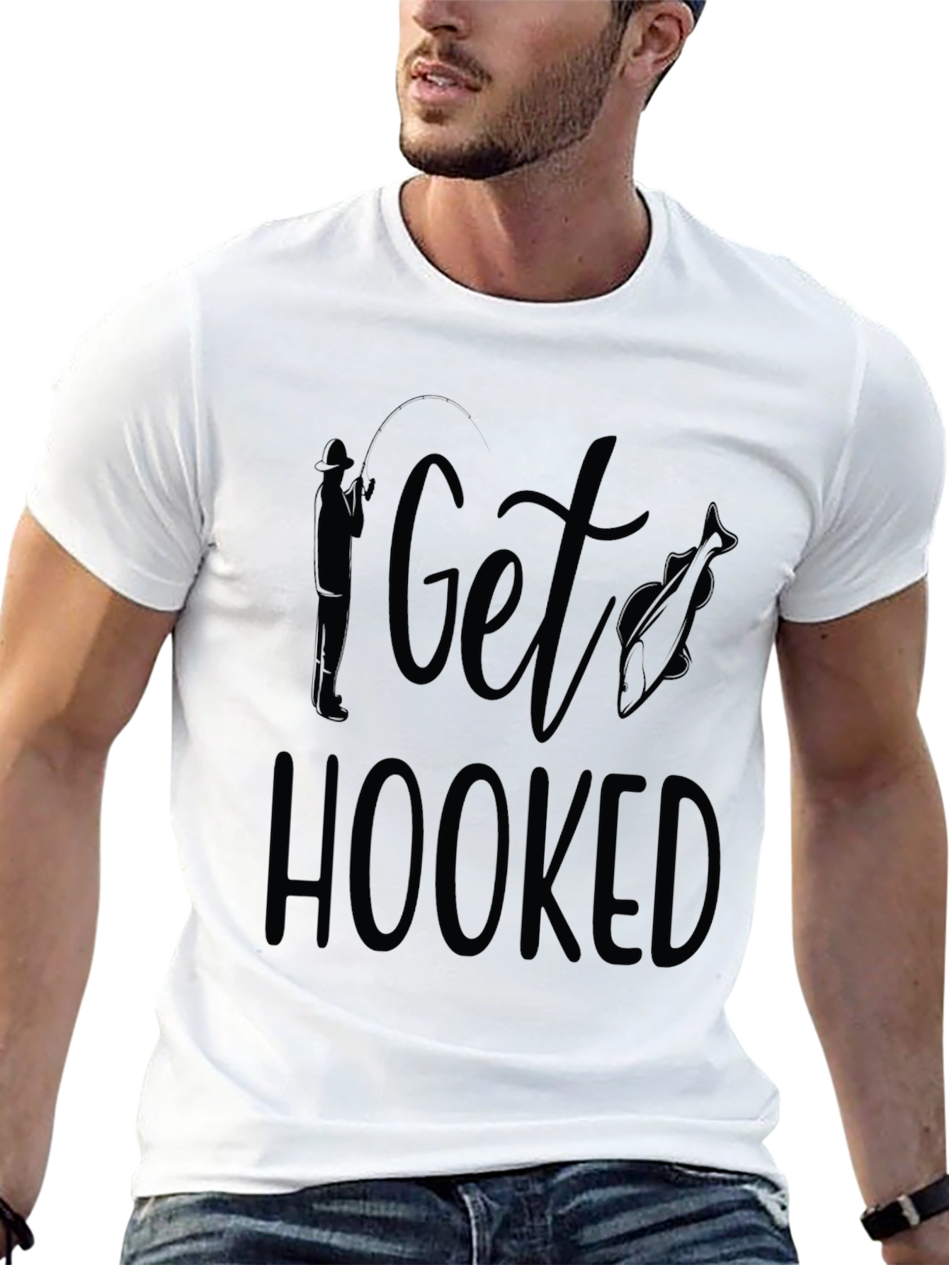 Get Hooked Fishing T-Shirt - Angler Tee