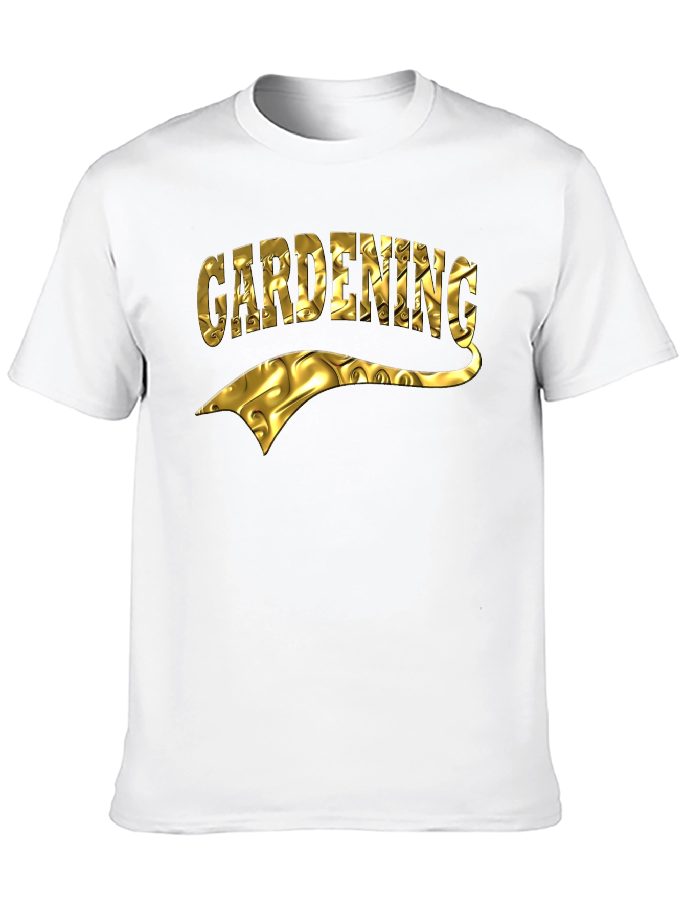 Gardening T-Shirt - Gold Foil Design