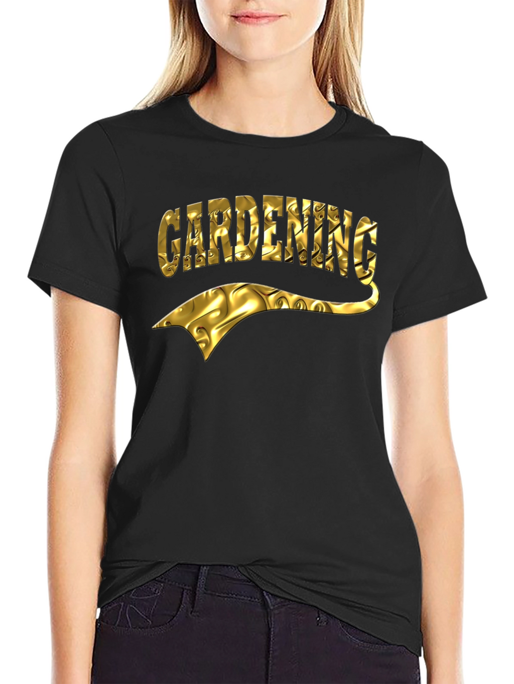 Gardening T-Shirt - Gold Foil Design