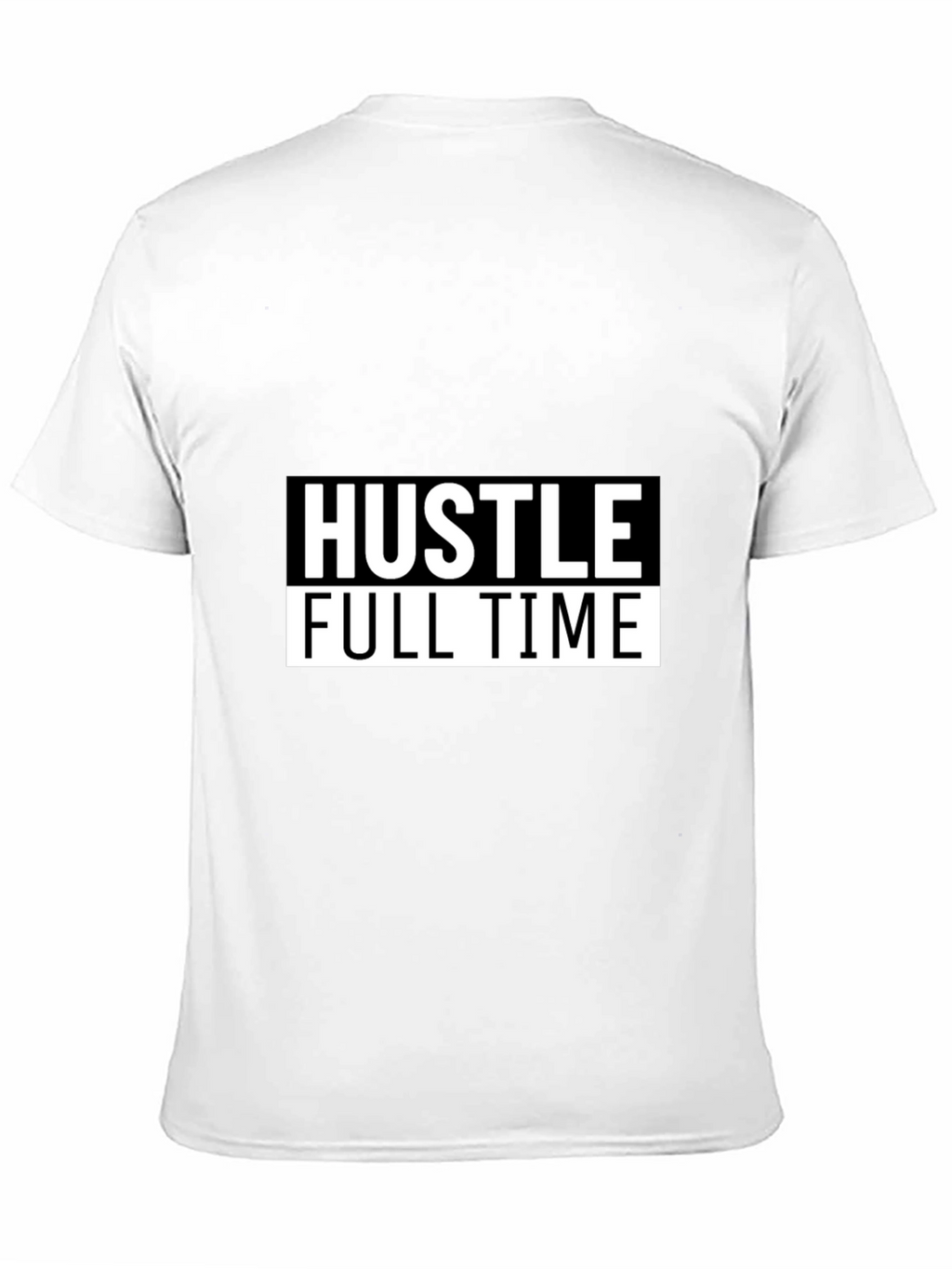 Hustle Full Time Graphic Tee - Black Casual T-Shirt
