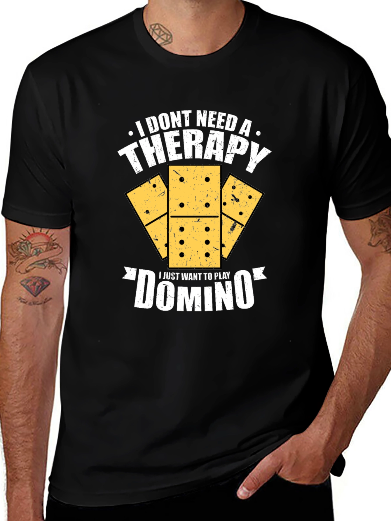 Domino Therapy T-Shirt - I Just Want to Play Domino