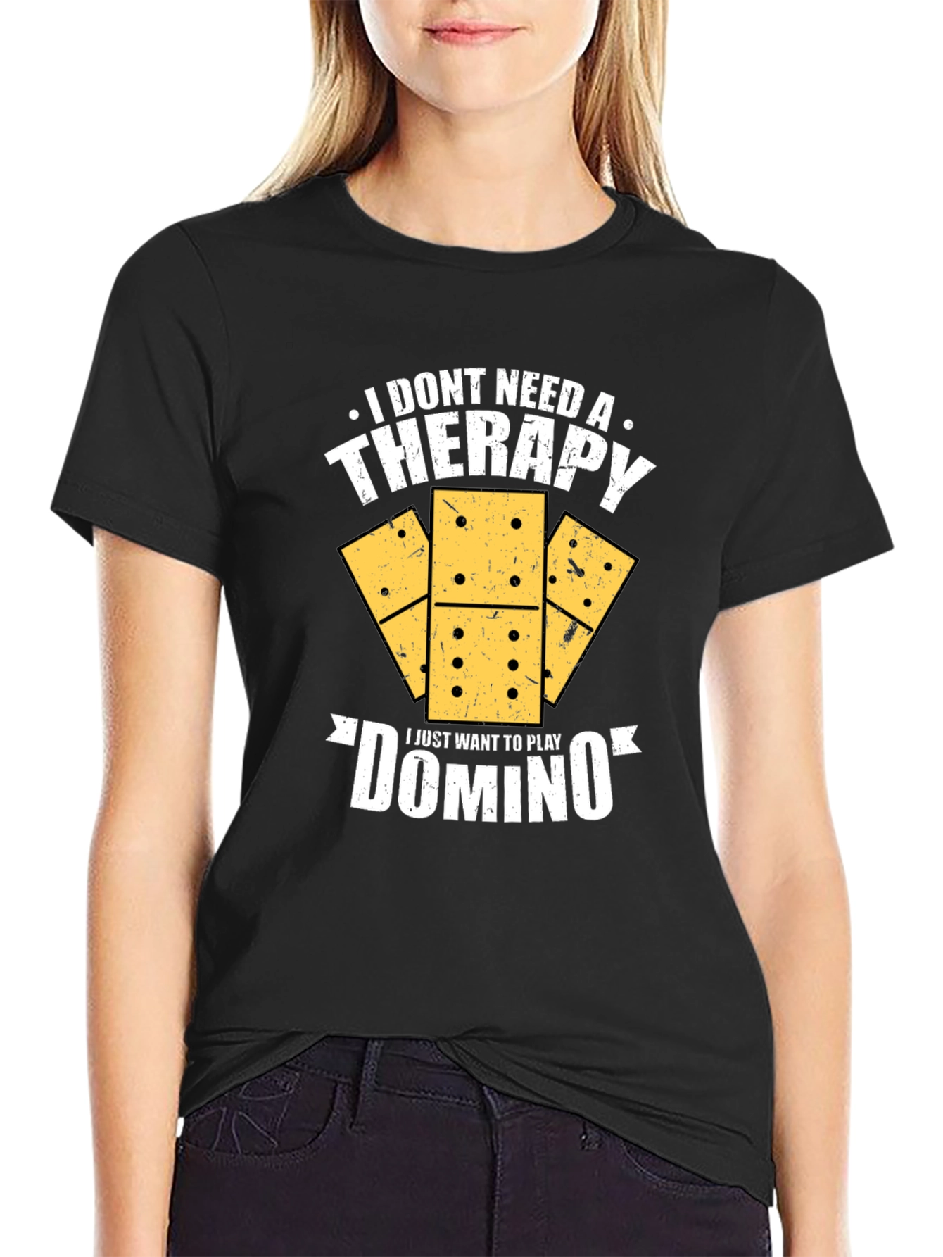 Domino Therapy T-Shirt - I Just Want to Play Domino