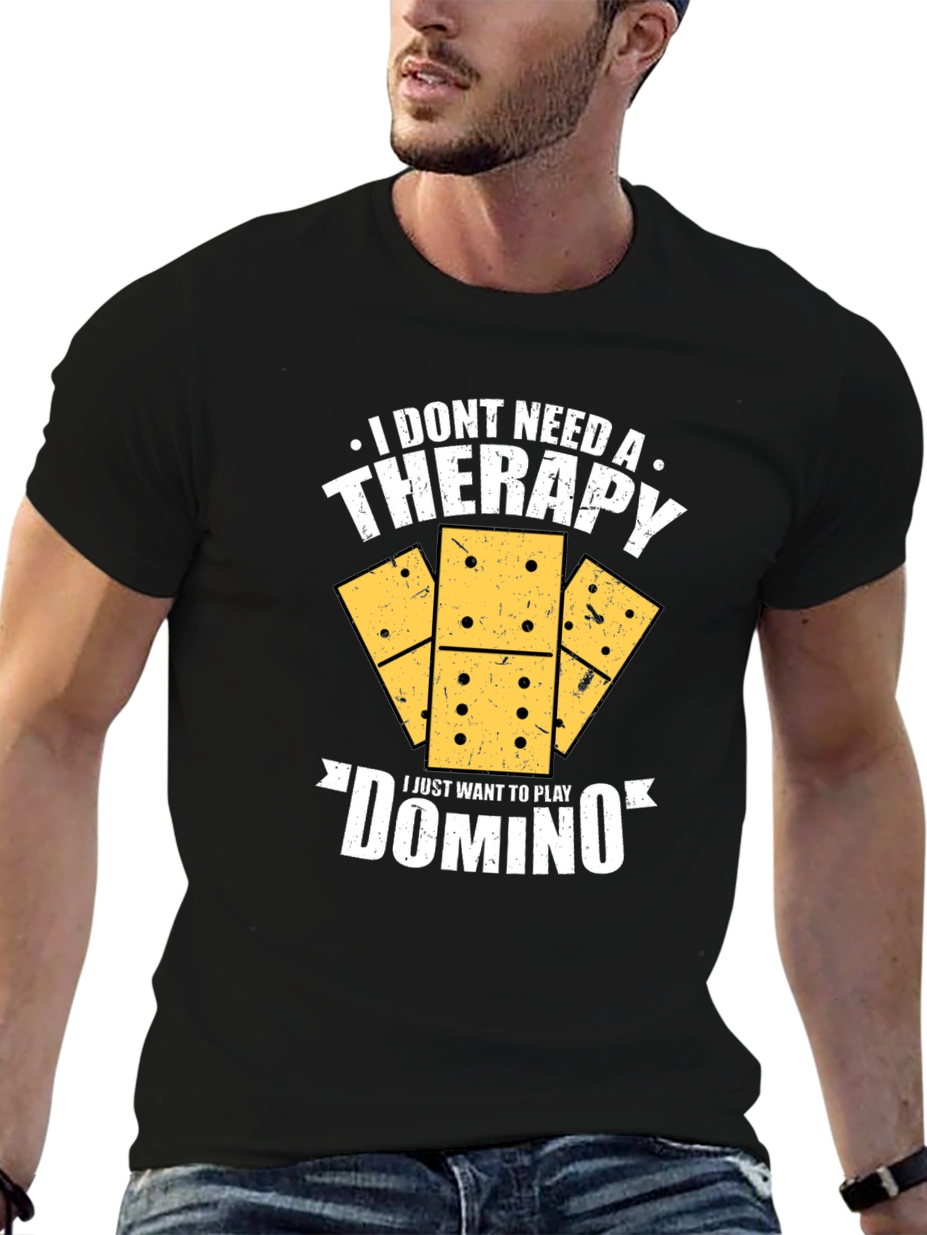 Domino Therapy T-Shirt - I Just Want to Play Domino