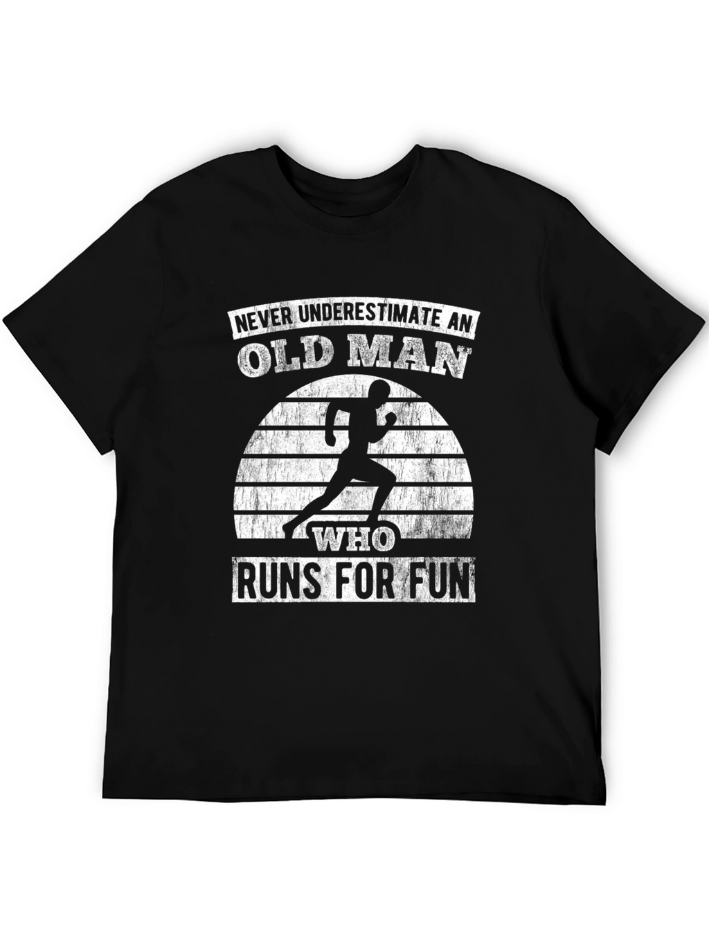 Old Man Runs For Fun Graphic T-Shirt
