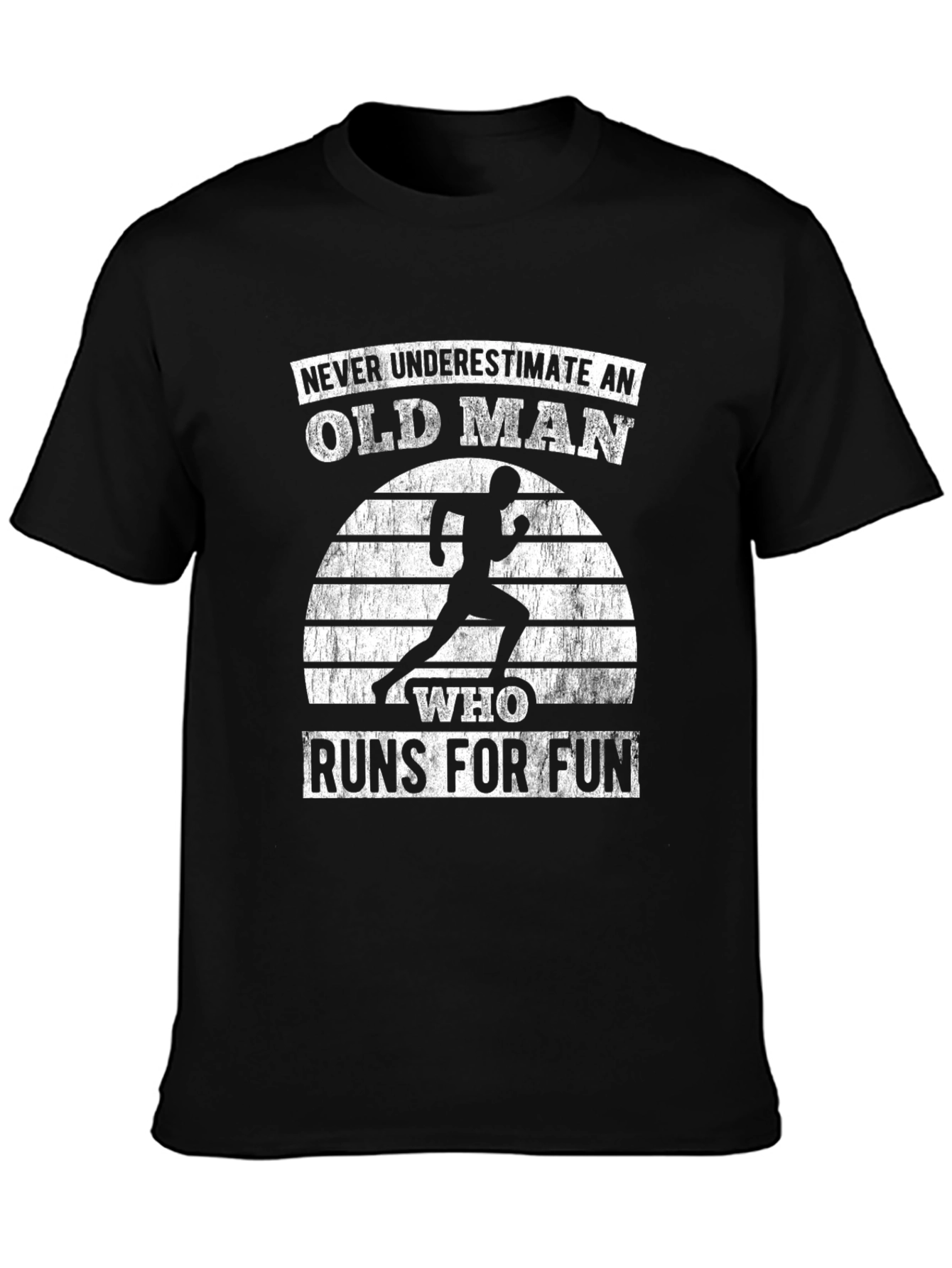 Old Man Runs For Fun Graphic T-Shirt