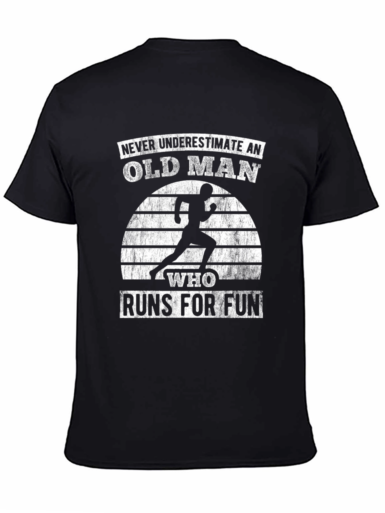 Old Man Runs For Fun Graphic T-Shirt