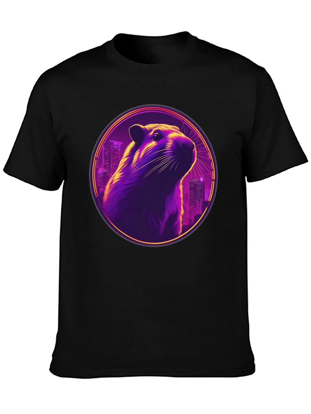 Retro Groundhog Cityscape Graphic Tee