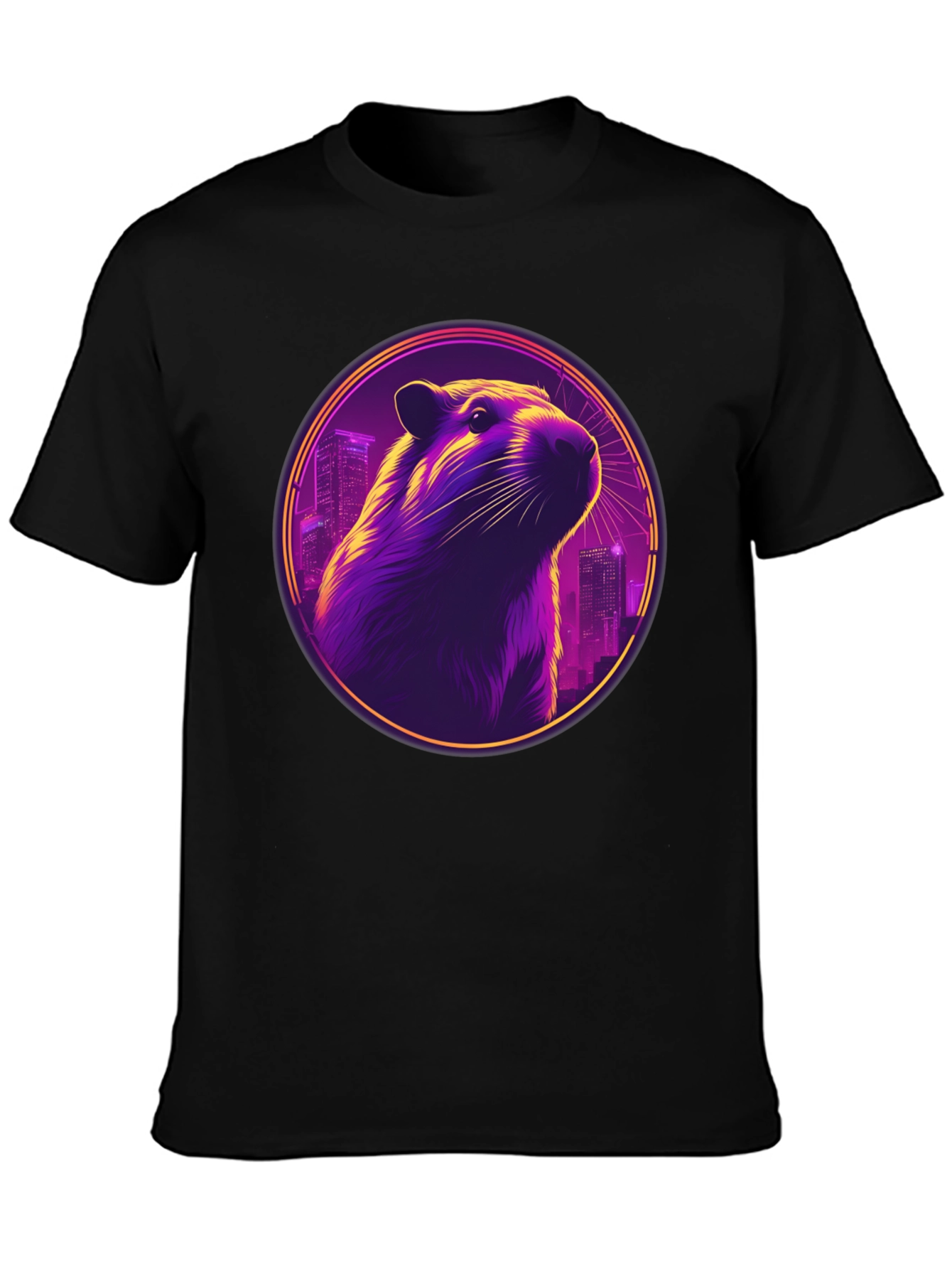 Retro Groundhog Cityscape Graphic Tee