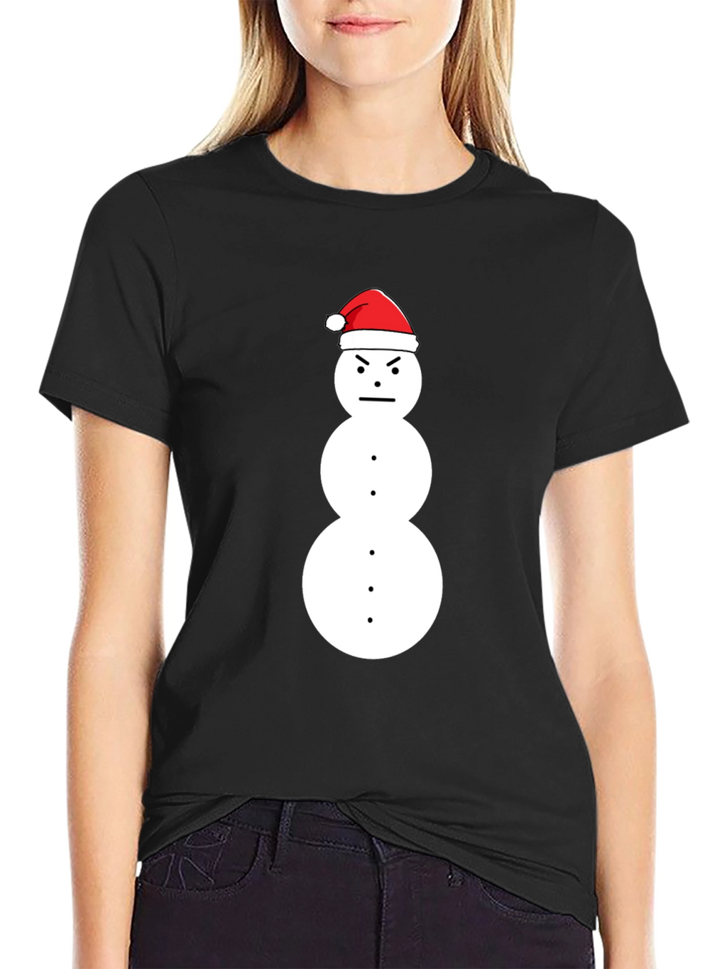 Grumpy Snowman Christmas T-Shirt - Holiday Humor Tee