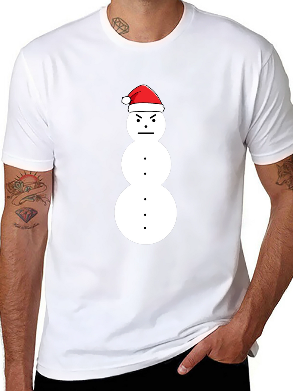 Grumpy Snowman Christmas T-Shirt - Holiday Humor Tee