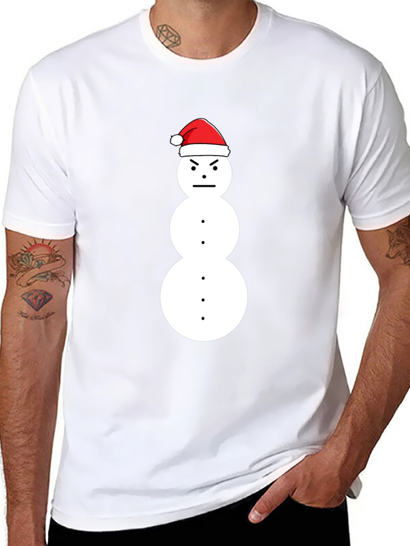 Grumpy Snowman Christmas T-Shirt - Holiday Humor Tee