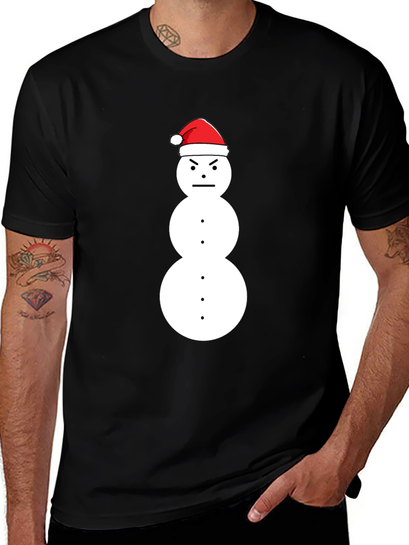 Grumpy Snowman Christmas T-Shirt - Holiday Humor Tee