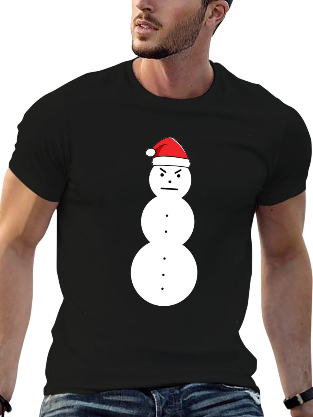Grumpy Snowman Christmas T-Shirt - Holiday Humor Tee