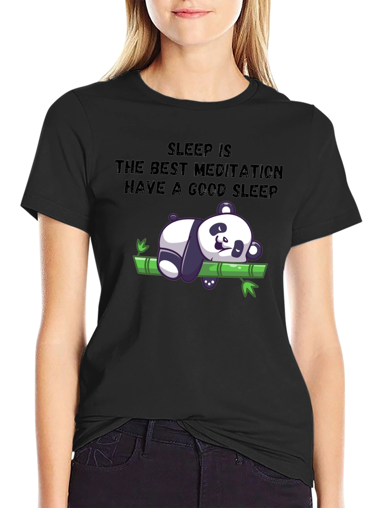 Sleep Meditation Panda T-Shirt - Relax & Sleep Well
