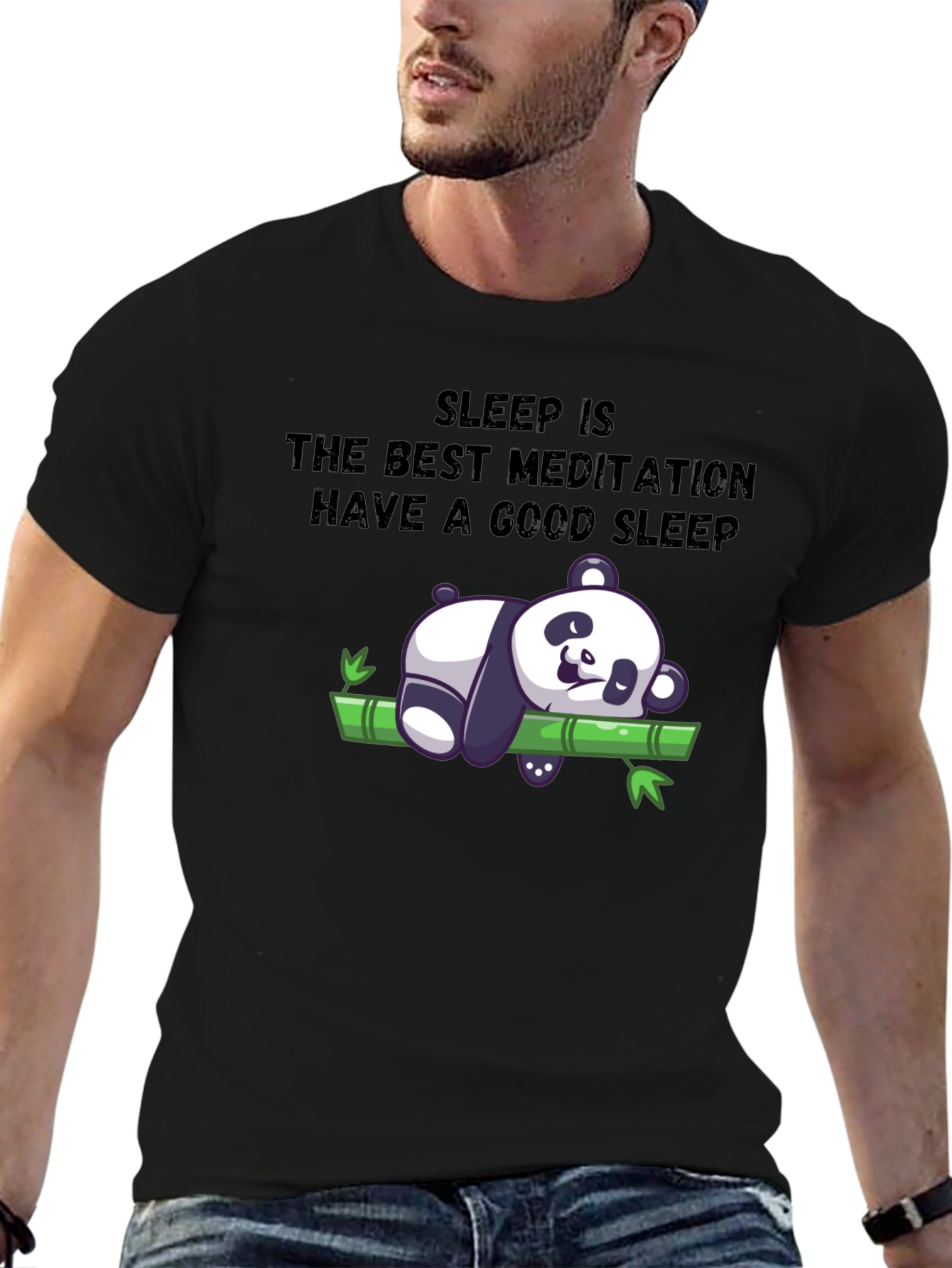 Sleep Meditation Panda T-Shirt - Relax & Sleep Well