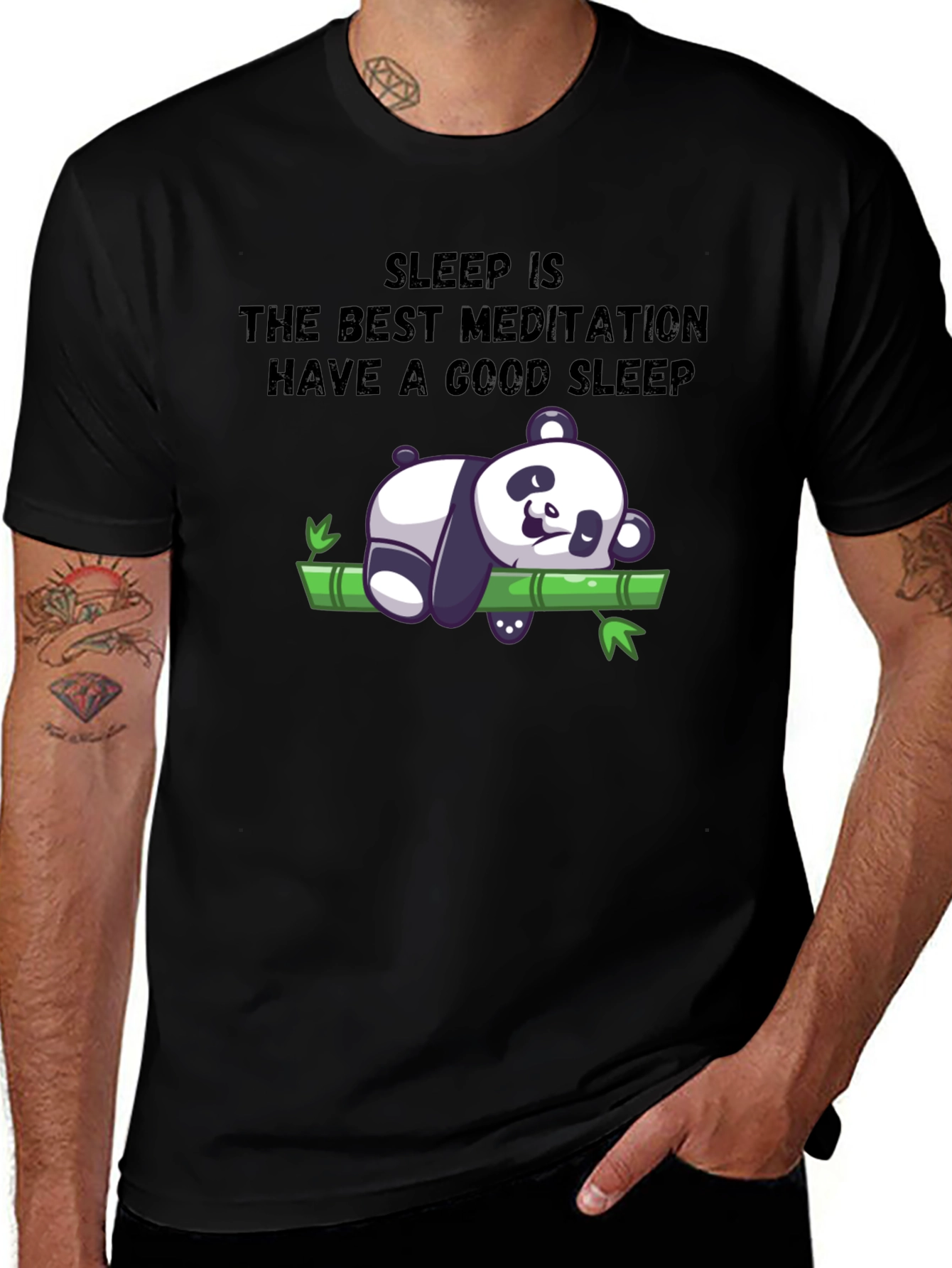 Sleep Meditation Panda T-Shirt - Relax & Sleep Well