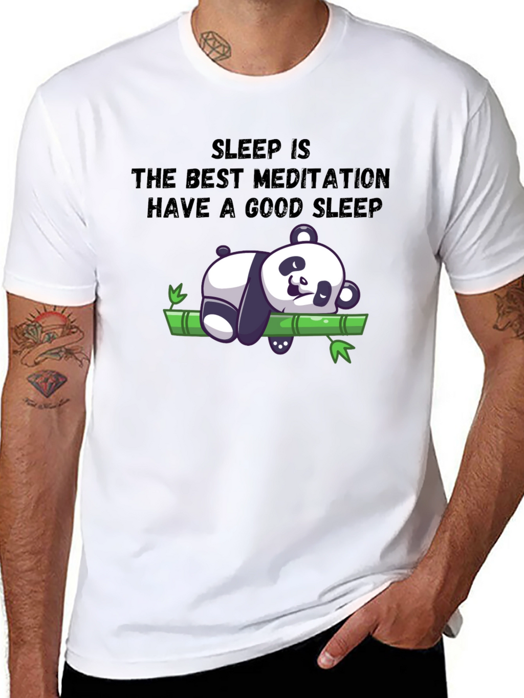 Sleep Meditation Panda T-Shirt - Relax & Sleep Well