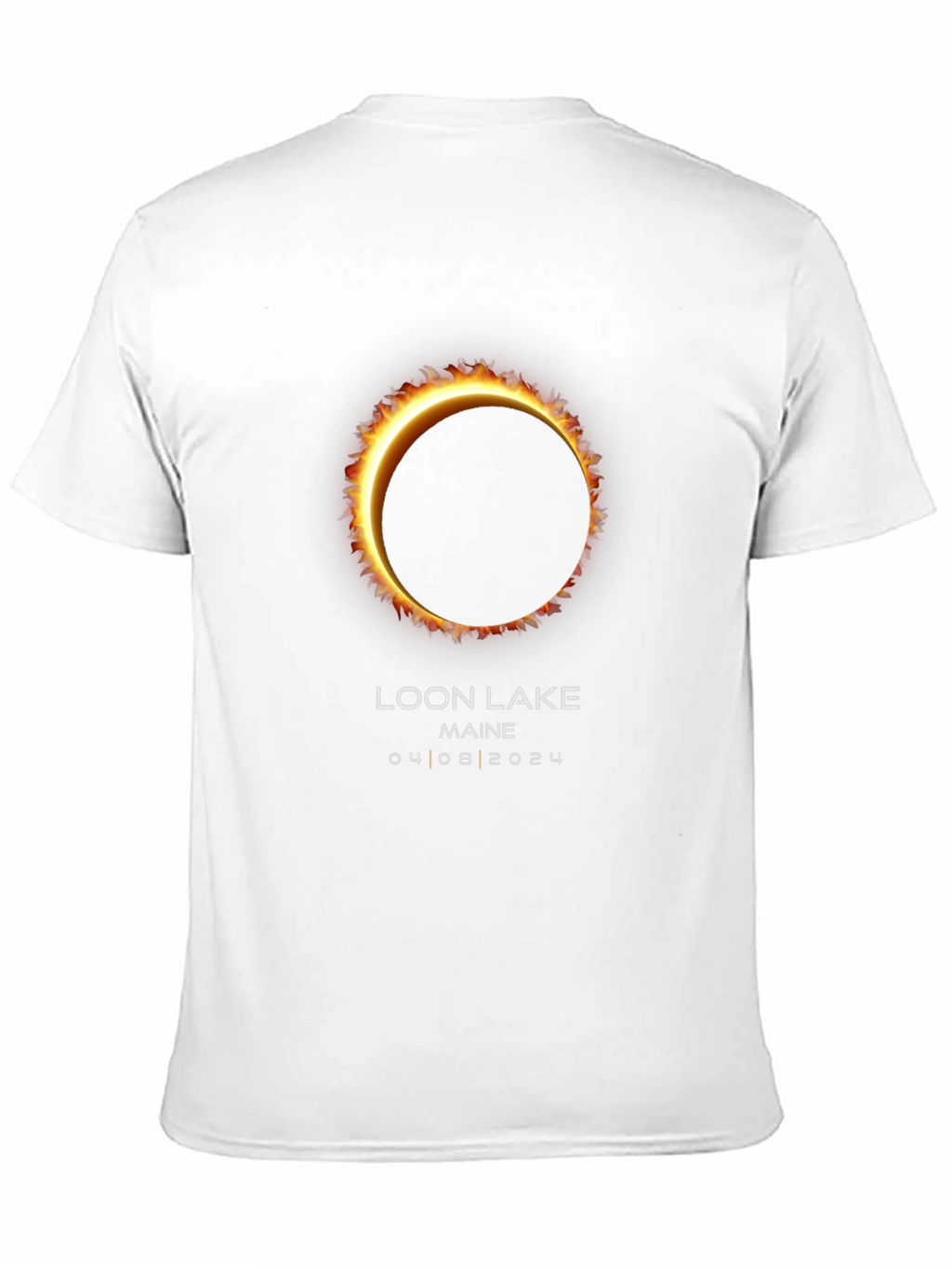 Solar Eclipse T-Shirt - Loon Lake Maine 04/08/2024