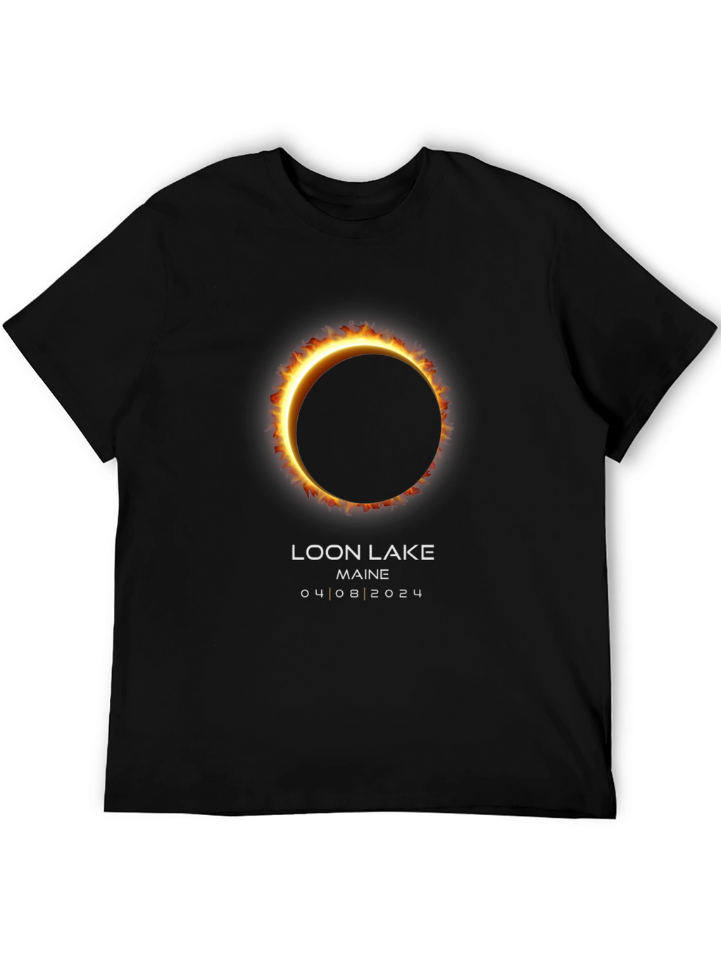 Solar Eclipse T-Shirt - Loon Lake Maine 04/08/2024