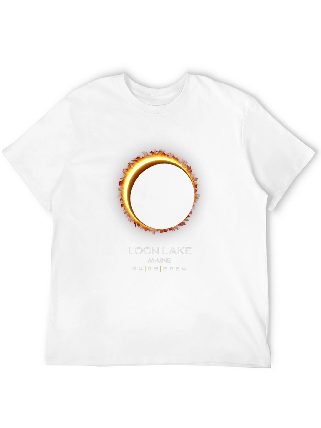 Solar Eclipse T-Shirt - Loon Lake Maine 04/08/2024