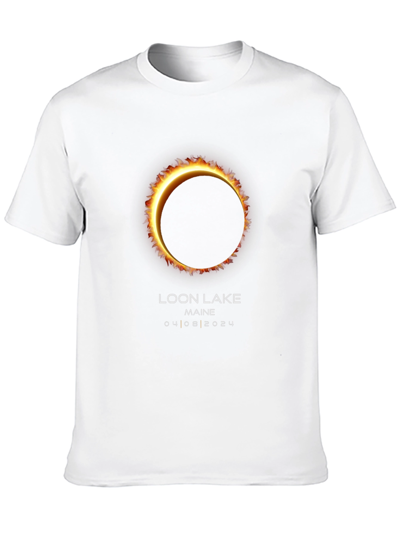 Solar Eclipse T-Shirt - Loon Lake Maine 04/08/2024
