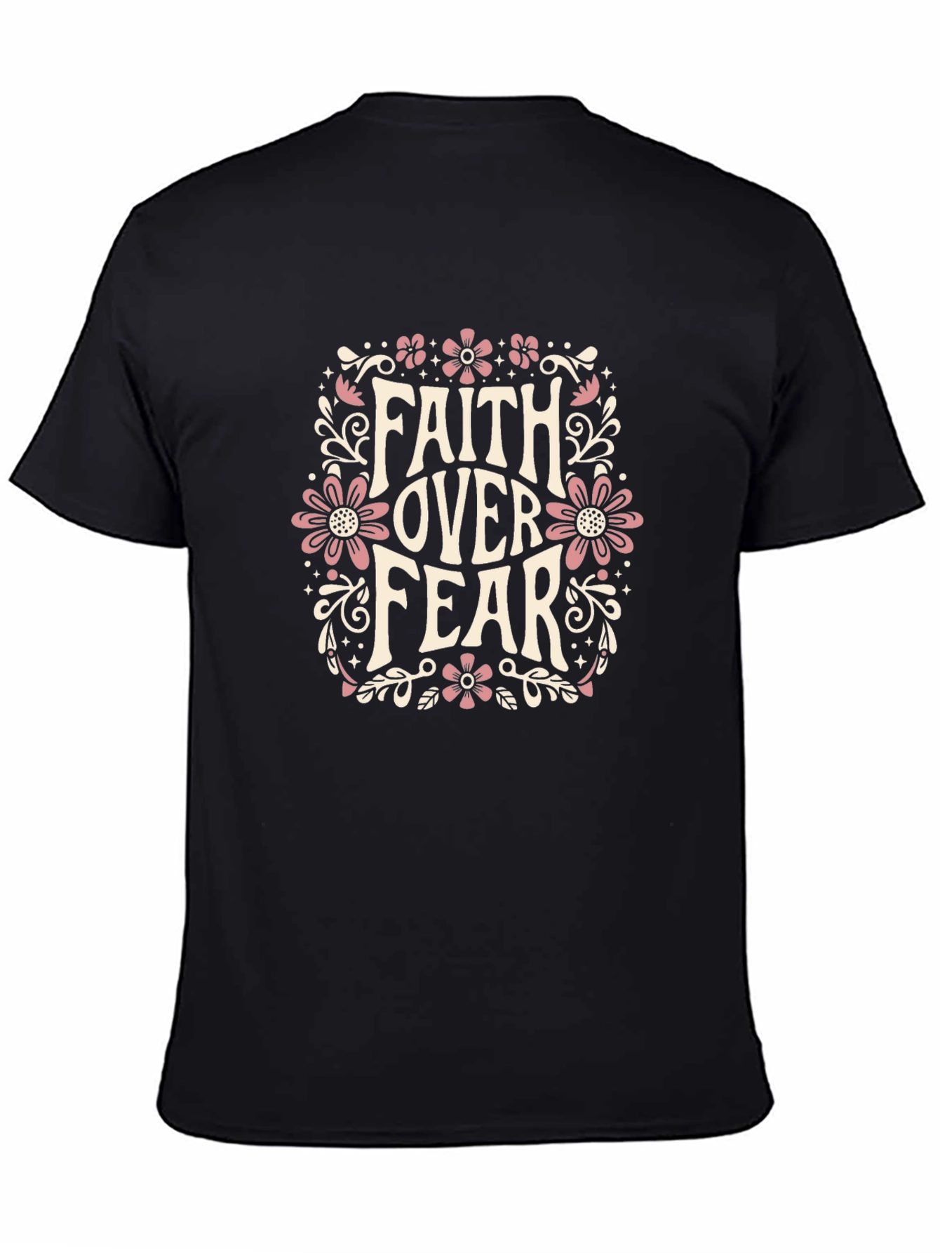 Faith Over Fear Graphic Black T-Shirt