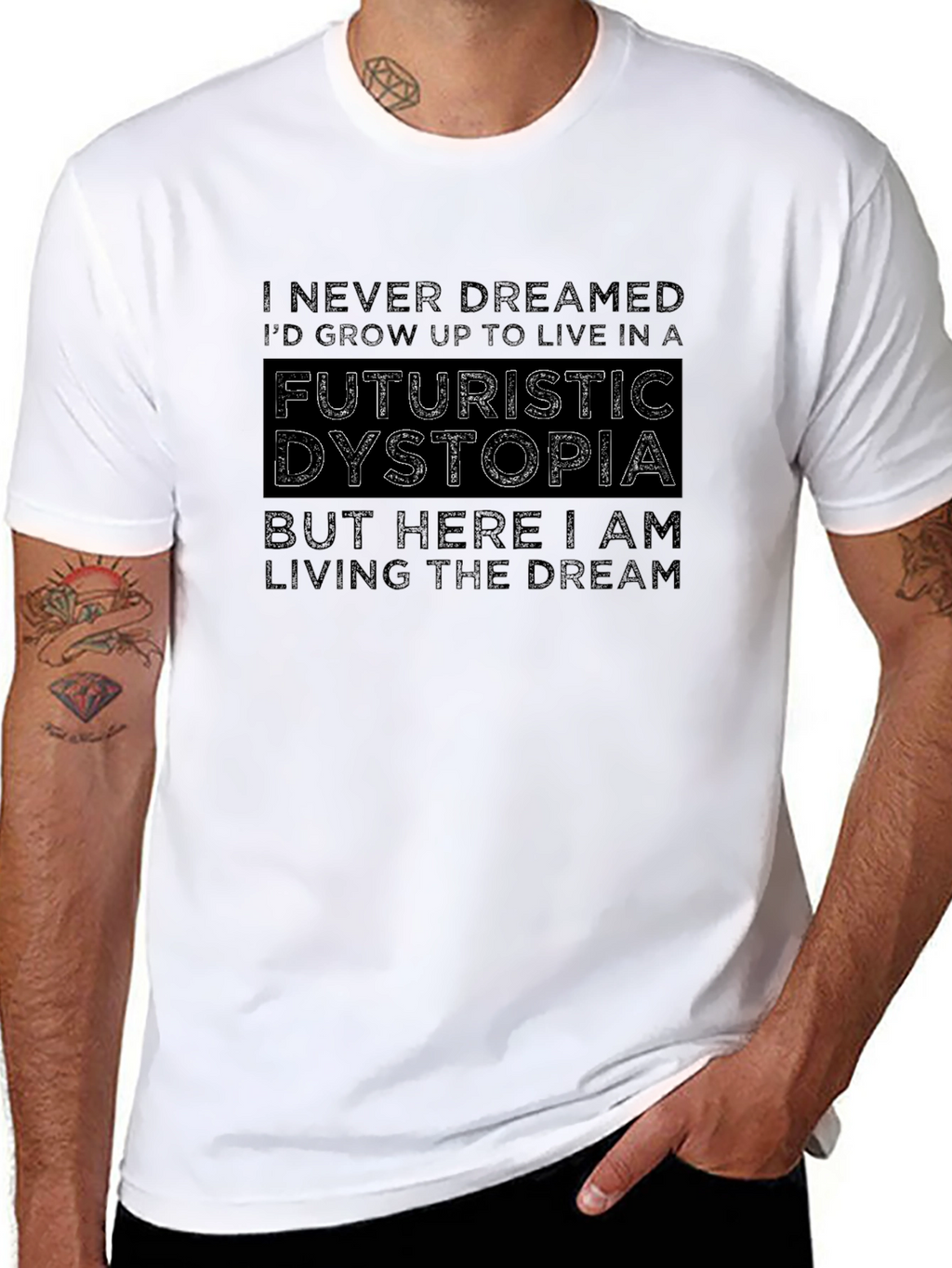 Futuristic Dystopia Graphic T-Shirt