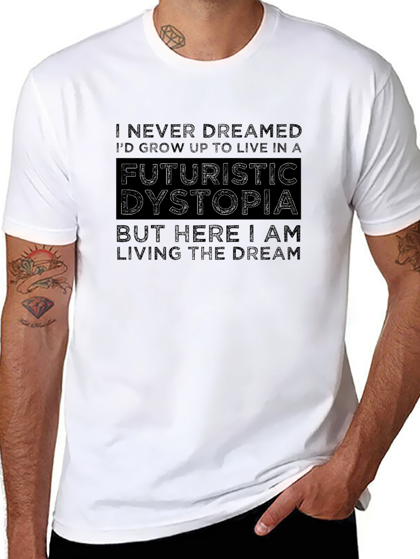 Futuristic Dystopia Graphic T-Shirt