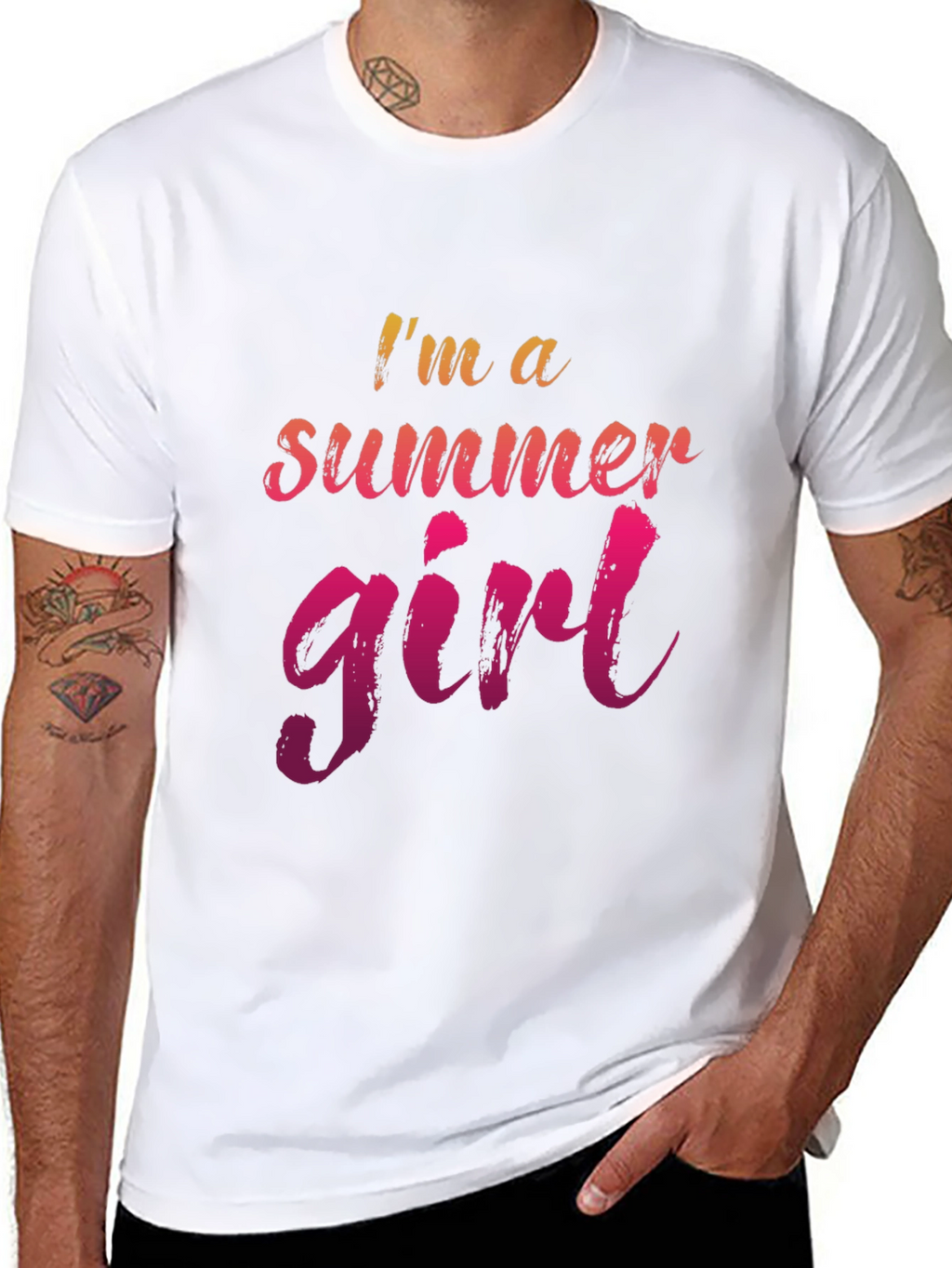 Summer Girl Graphic Tee - Casual Black T-Shirt