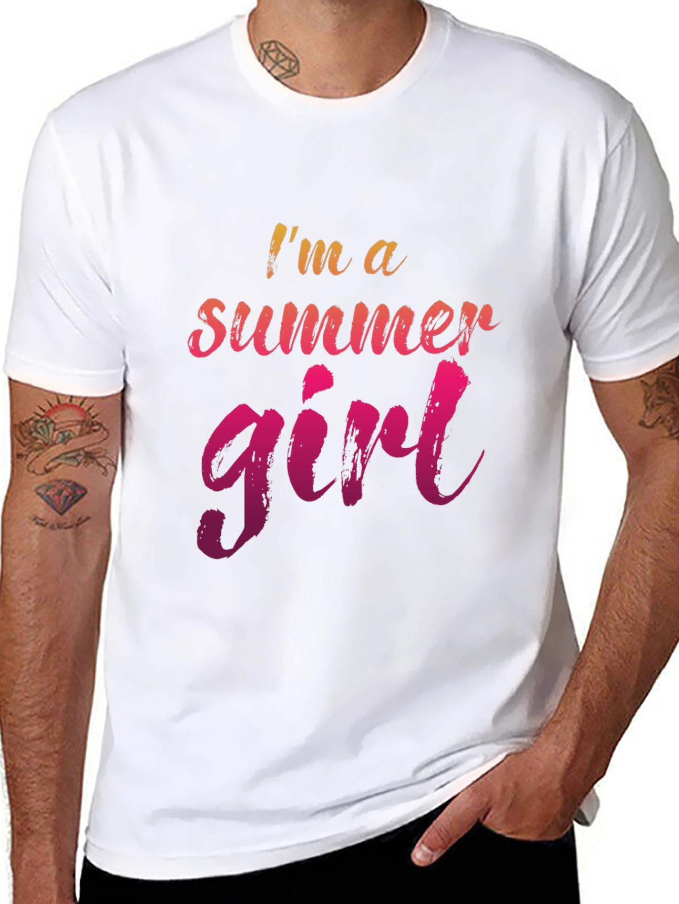Summer Girl Graphic Tee - Casual Black T-Shirt