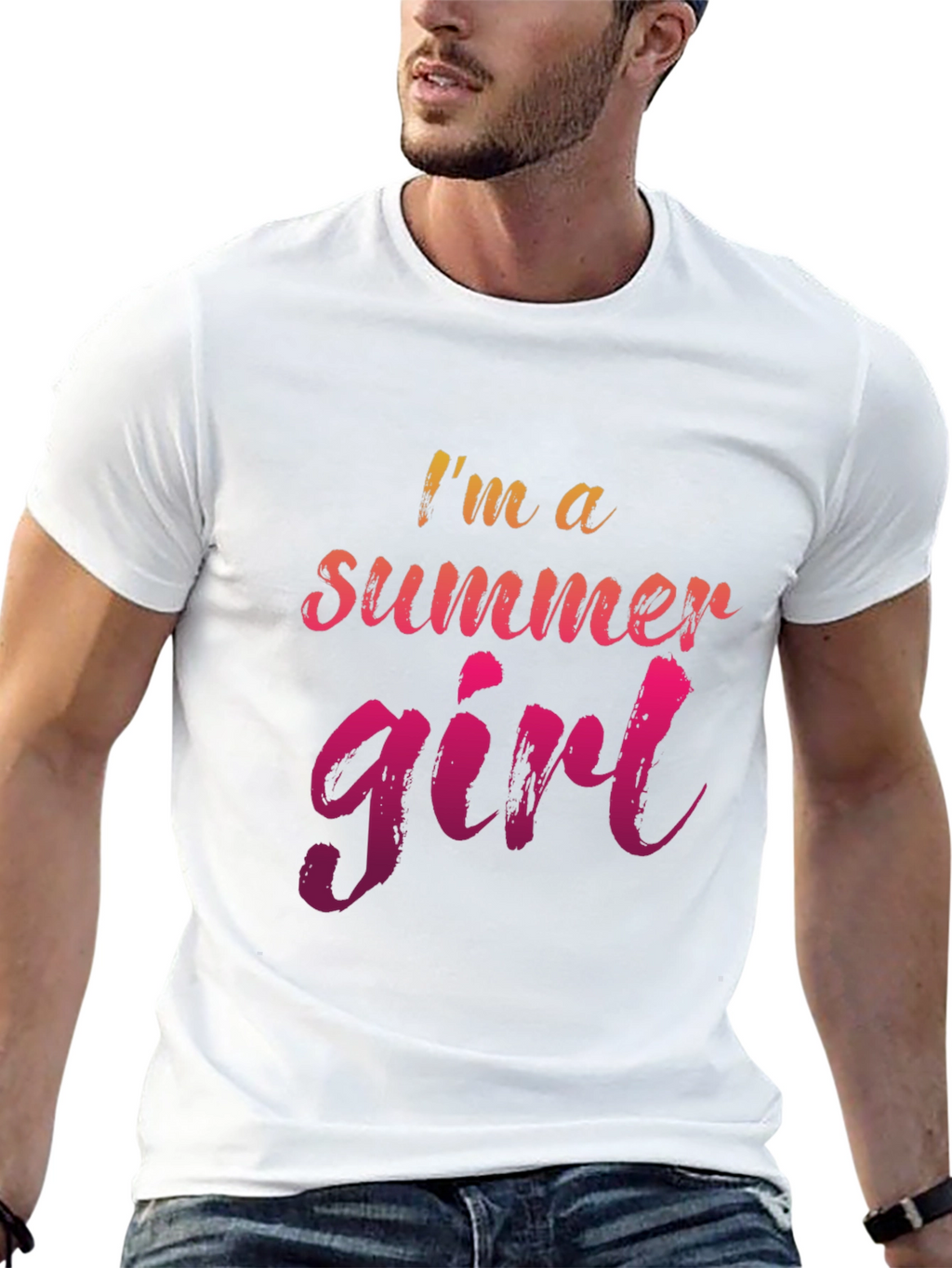 Summer Girl Graphic Tee - Casual Black T-Shirt