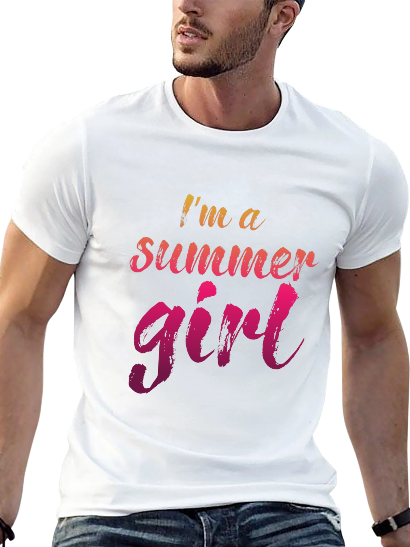 Summer Girl Graphic Tee - Casual Black T-Shirt