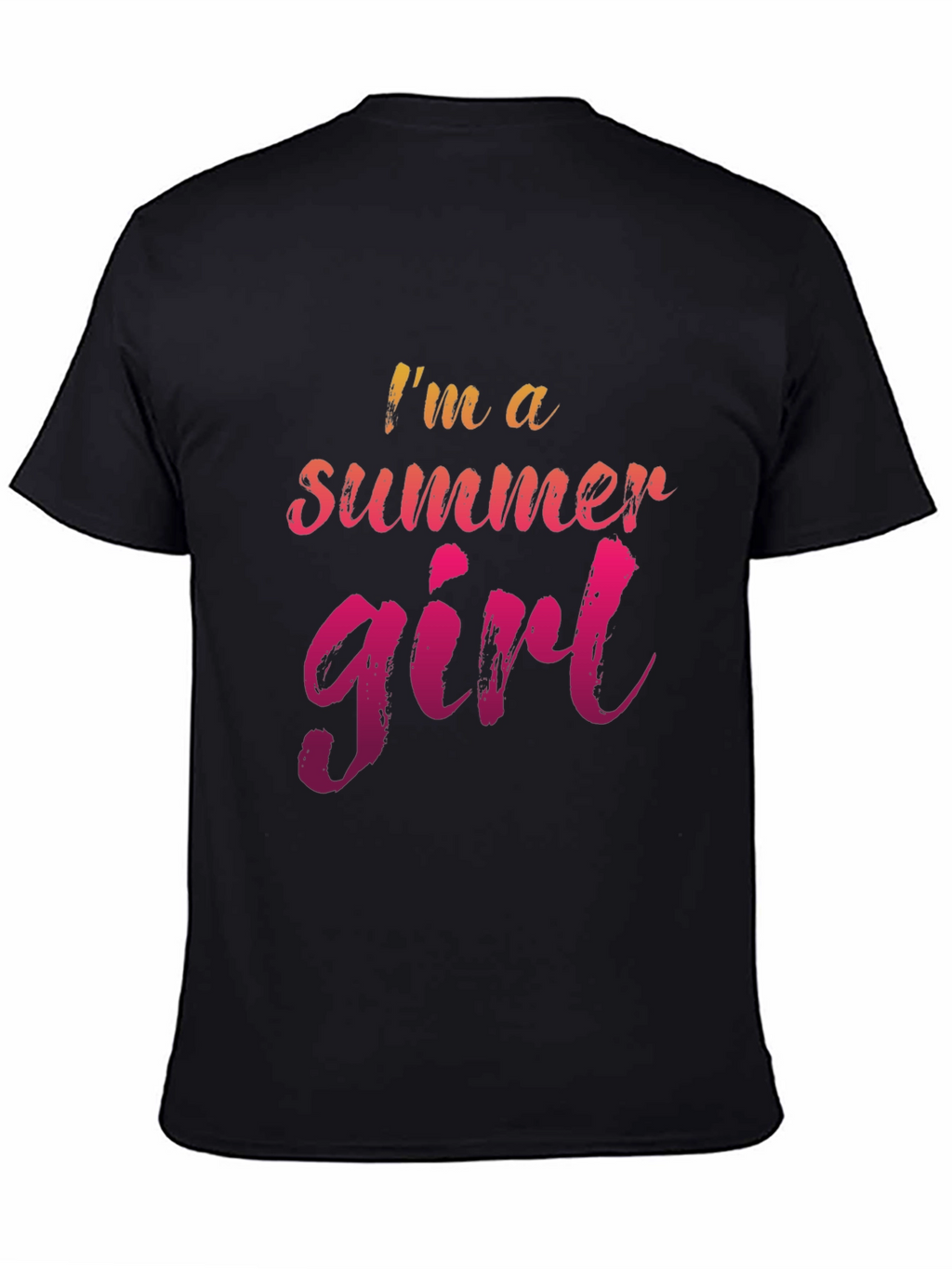 Summer Girl Graphic Tee - Casual Black T-Shirt
