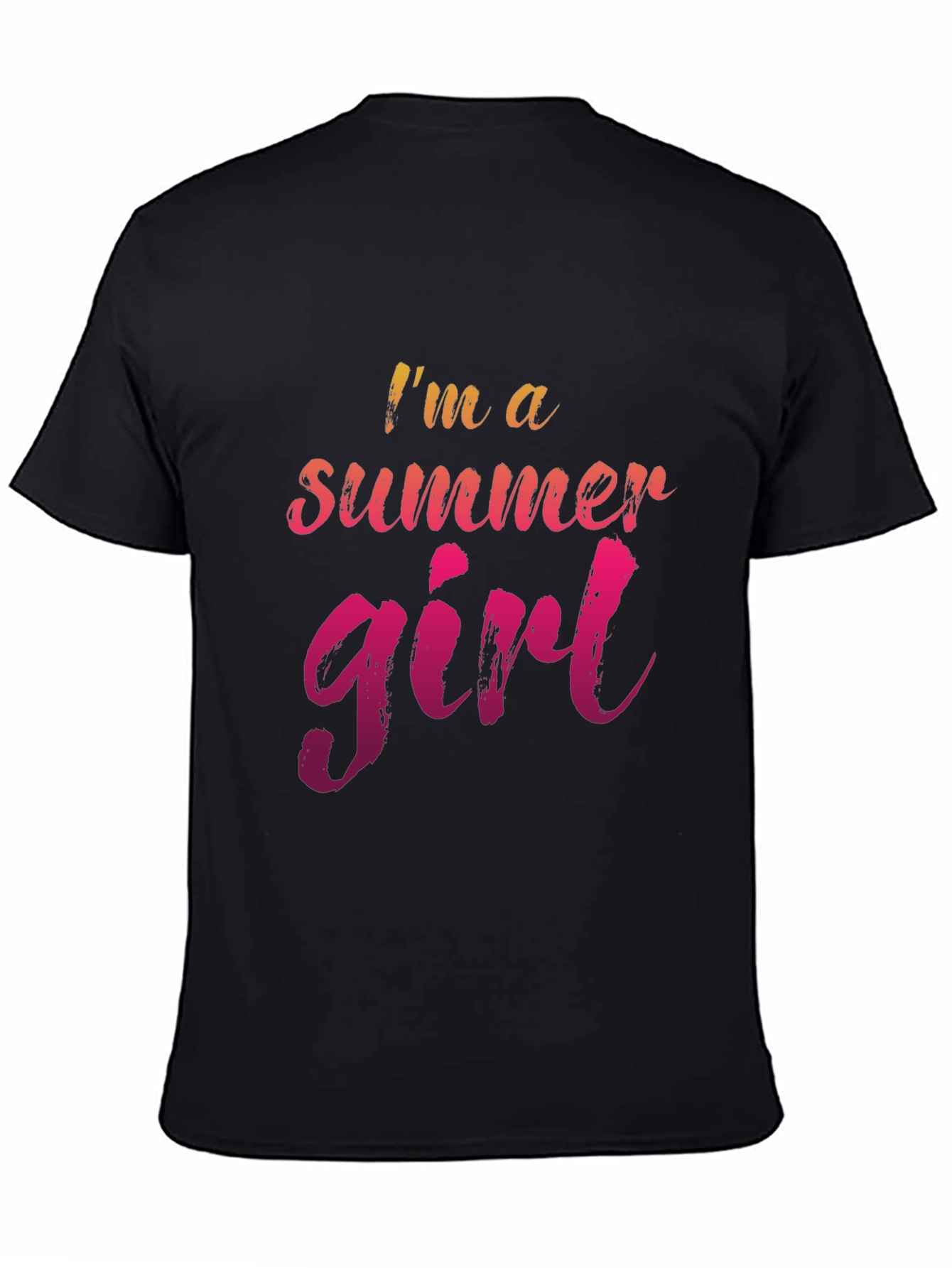 Summer Girl Graphic Tee - Casual Black T-Shirt