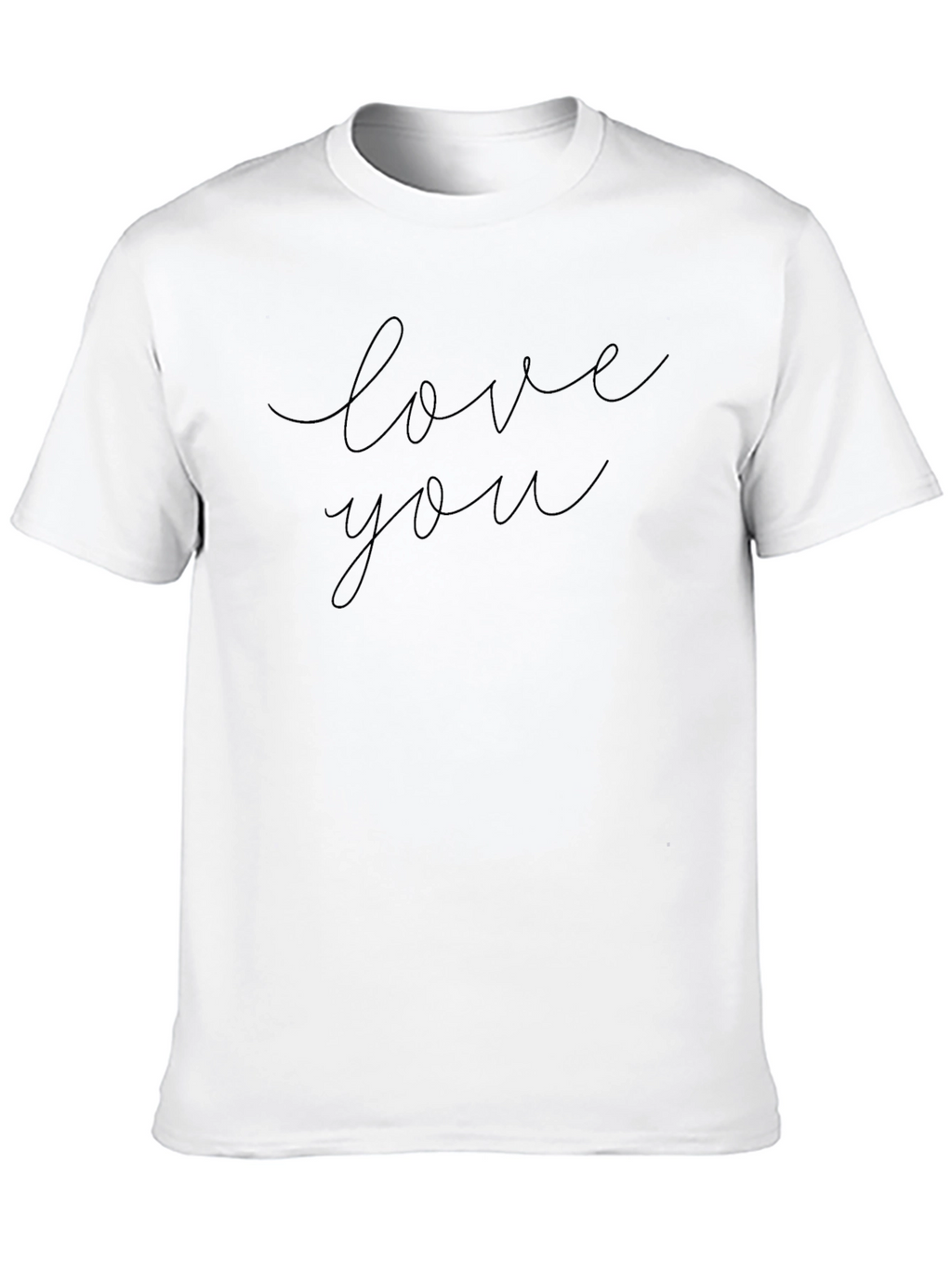 Love You Script Black Tee - Stylish Casual Wear