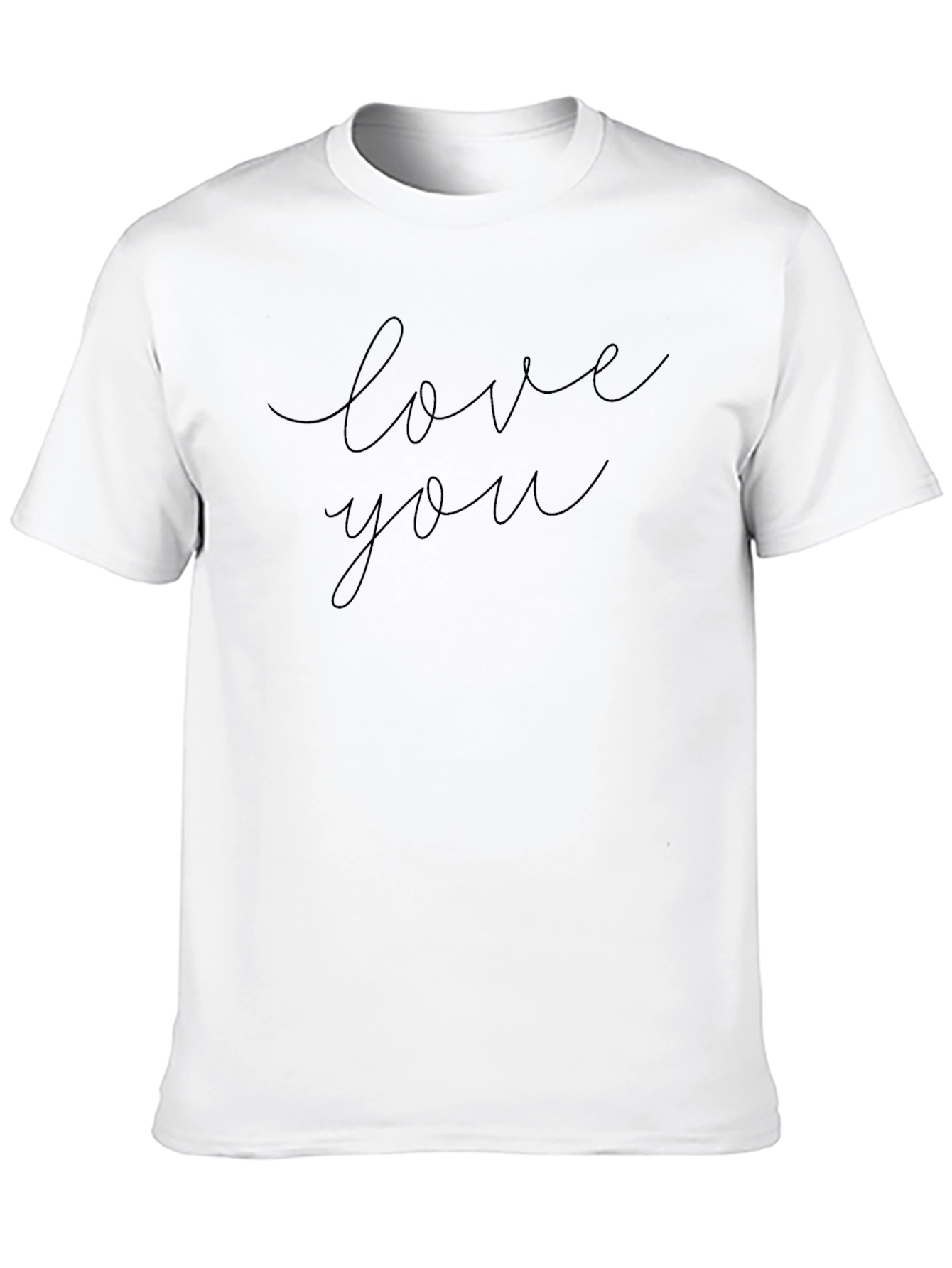 Love You Script Black Tee - Stylish Casual Wear