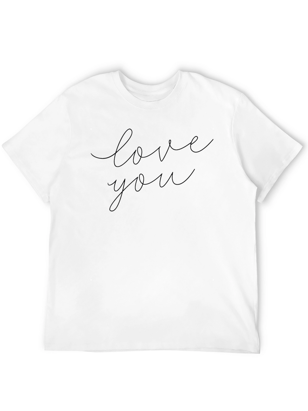 Love You Script Black Tee - Stylish Casual Wear
