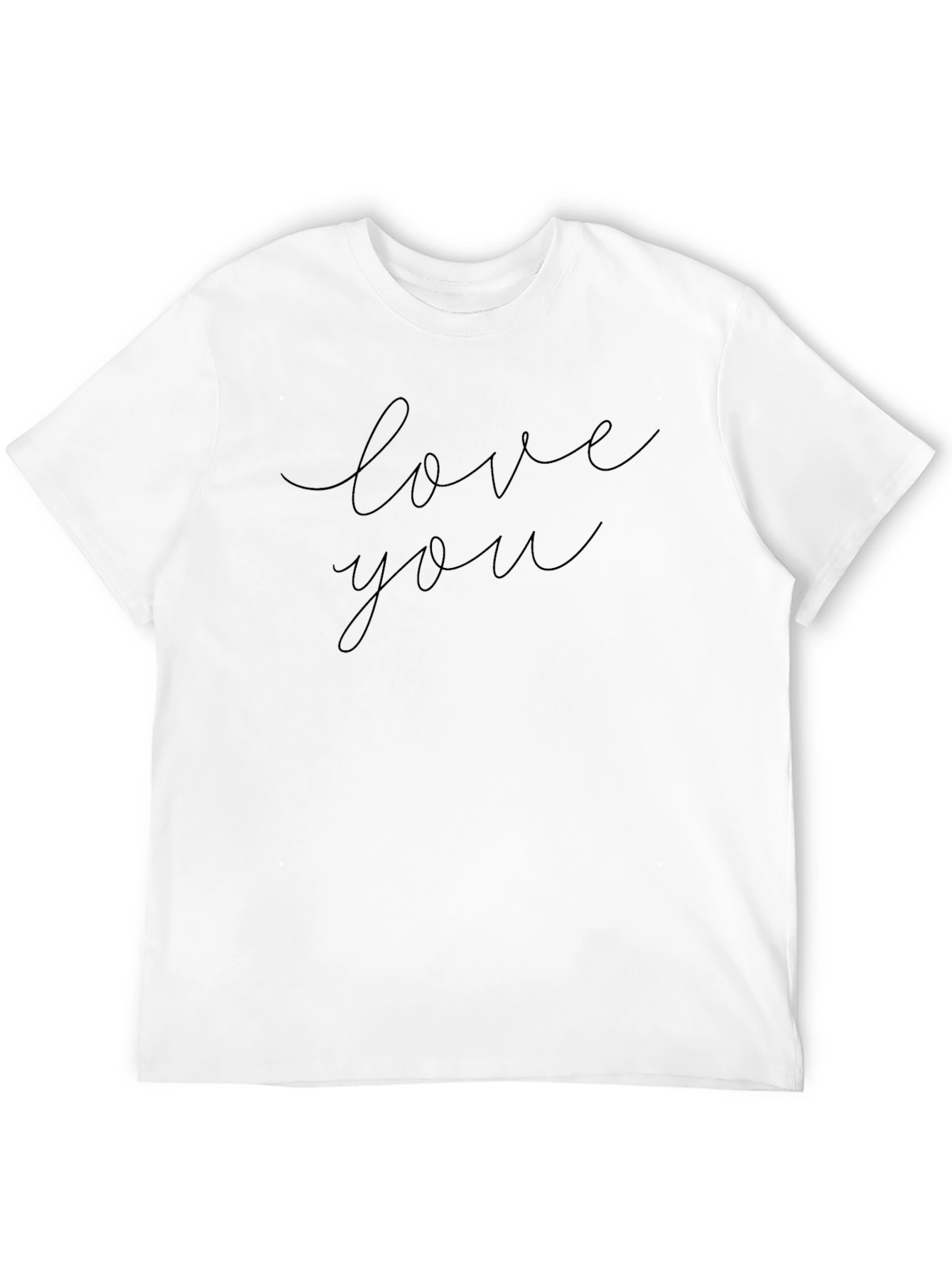 Love You Script Black Tee - Stylish Casual Wear