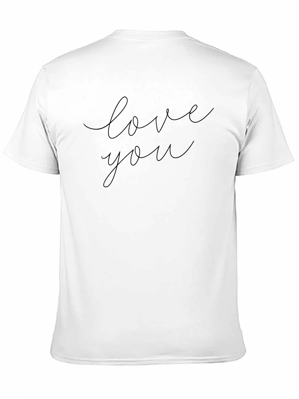 Love You Script Black Tee - Stylish Casual Wear