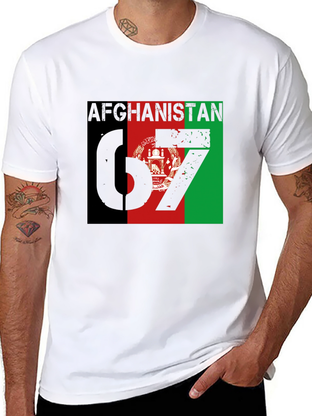 Afghanistan Flag T-Shirt - Mens Graphic Tee
